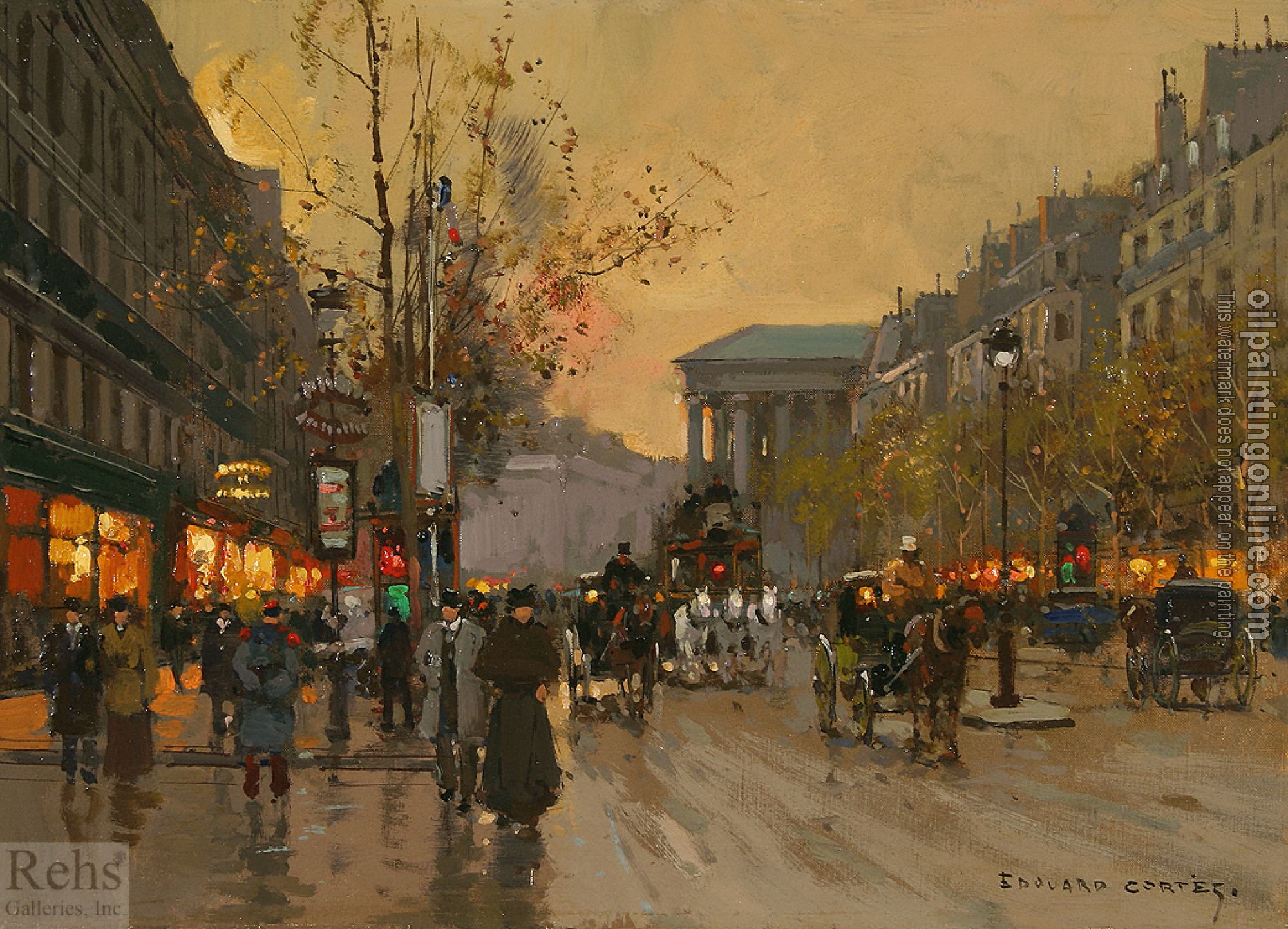 Edouard Cortes - Place de la Madeleine et rue Cambon